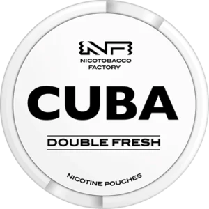 CUBA White Double Fresh slim nicotine pouches can