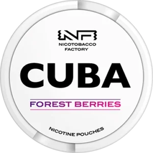 CUBA White Forest Berries nicotine pouches can