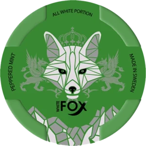 white Fox snus Peppered Mint Slim nicotine pouch can