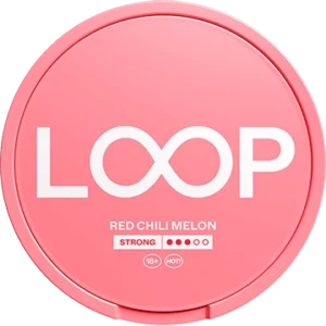 Loop red chili melon nicotine pouch can