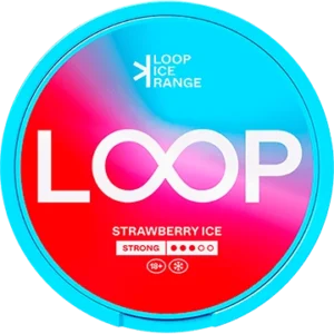 LOOP Strawberry Ice Strong slim nicotine pouches can