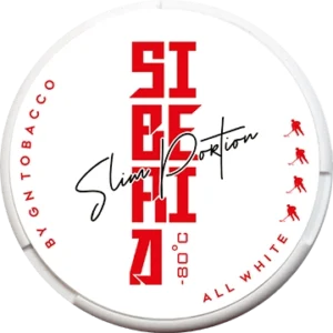 Siberia 80 All White Slim nicotine pouch can