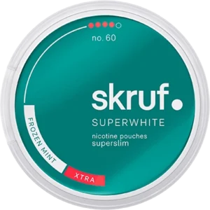 Skruf No60 Frozen Mint Superslim nicotine pouch can
