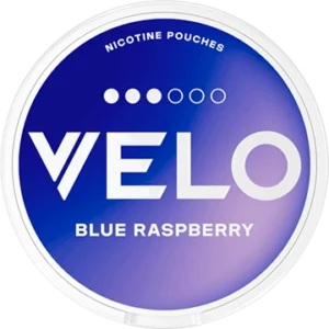 VELO Blue Raspberry nicotine pouch can