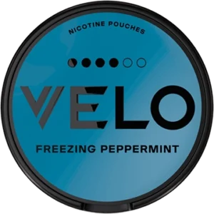 VELO Freezing Peppermint Freeze X-Strong mint nicotine pouches can