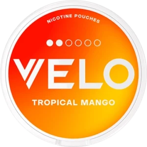 VELO Tropical Mango Slim nicotine pouch can