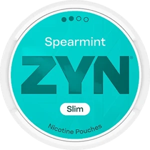 Zyn spearmint slim nicotine pouch can